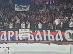 Čuvena pesma grmela na Svesrpskom kupu zbog Ratka Mladića (FOTO) Cuvena pesma grmela na Svesrpskom kupu zbog Ratka Mladica FOTO.jpg